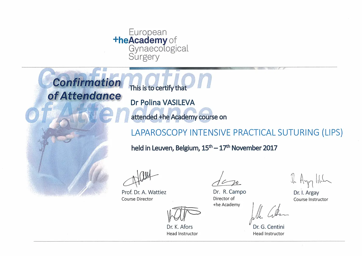 Certificate 11 - Д-р Полина Василева