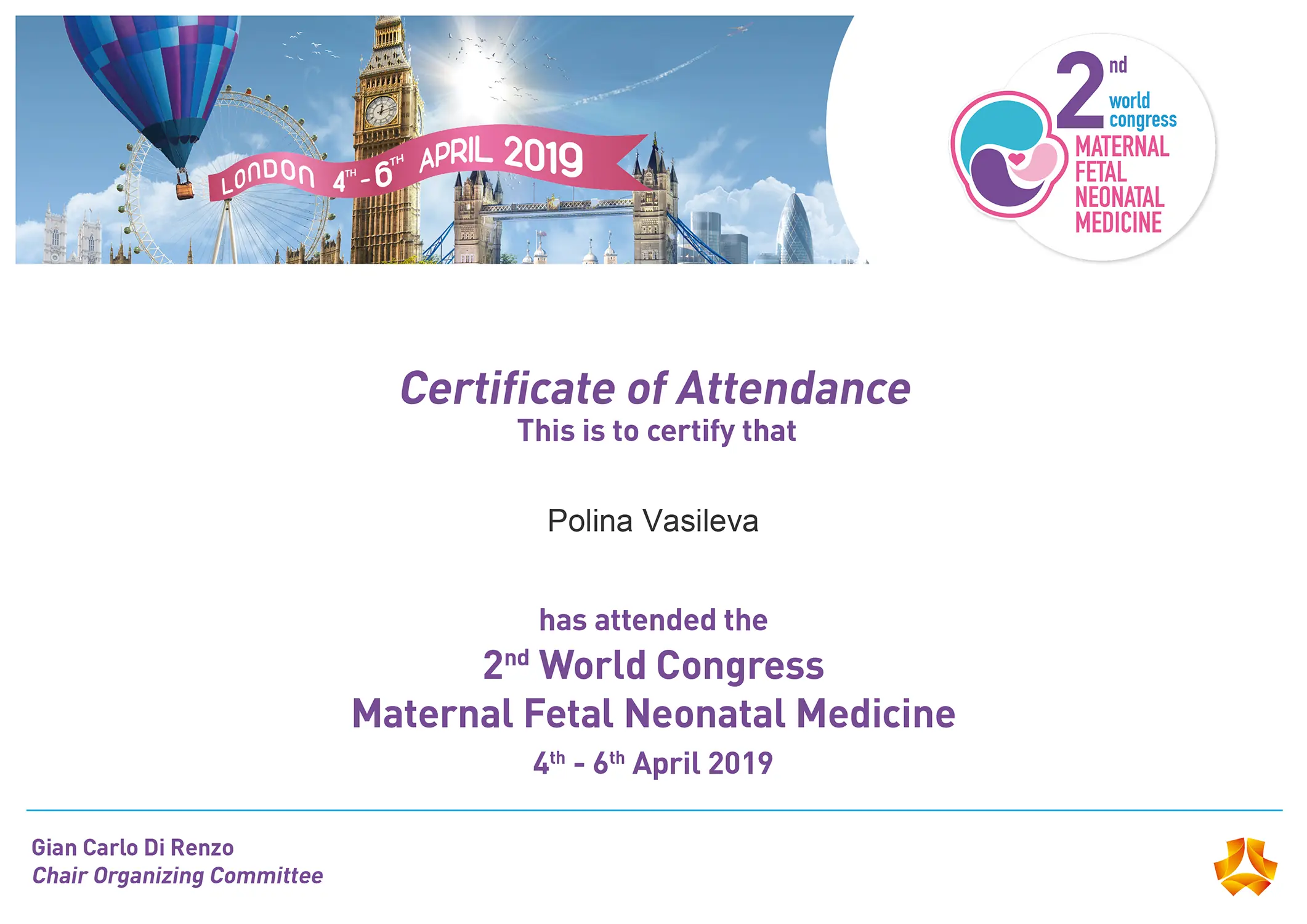 Certificate 3 - Д-р Полина Василева