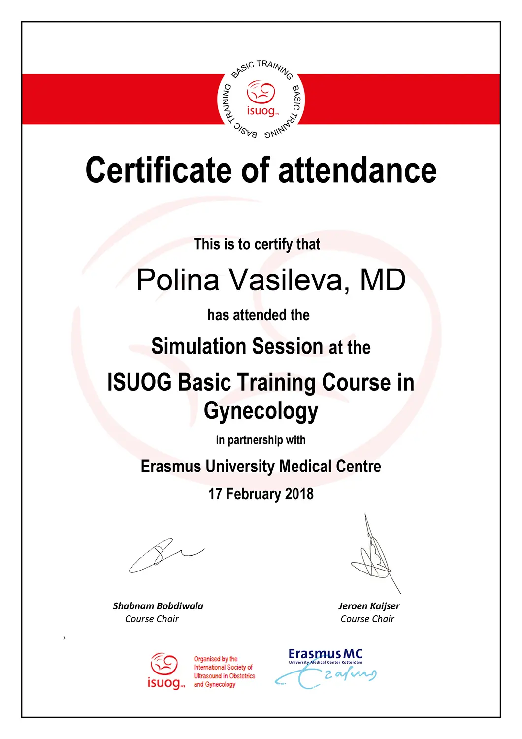 Certificate 8 - Д-р Полина Василева